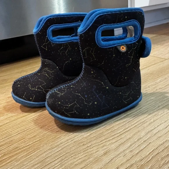 Bogs Kids' Constellation Insulated Boots - Black and Blue - Picture 3 of 7